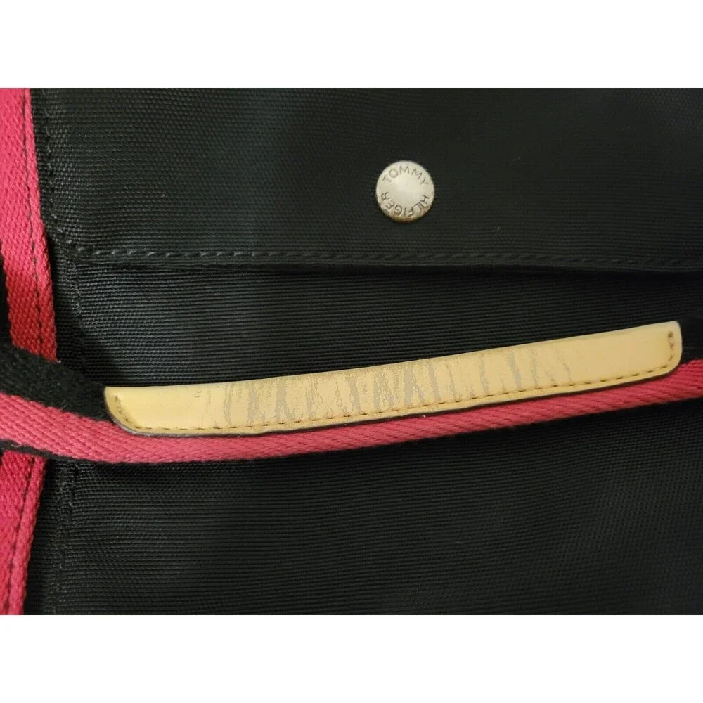 Tommy Hilfiger Tote Bag Women L Red Black Expandable